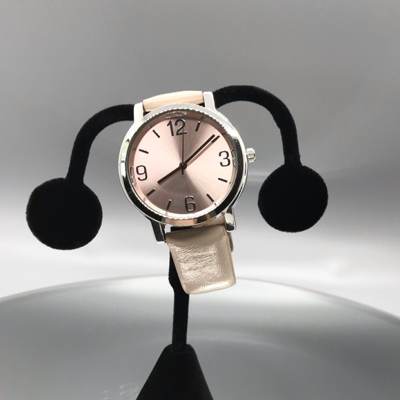 Accessories - Women’s Rose colored watch with leather band